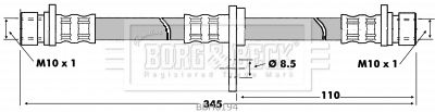 BORG & BECK stabdžių žarnelė BBH6194